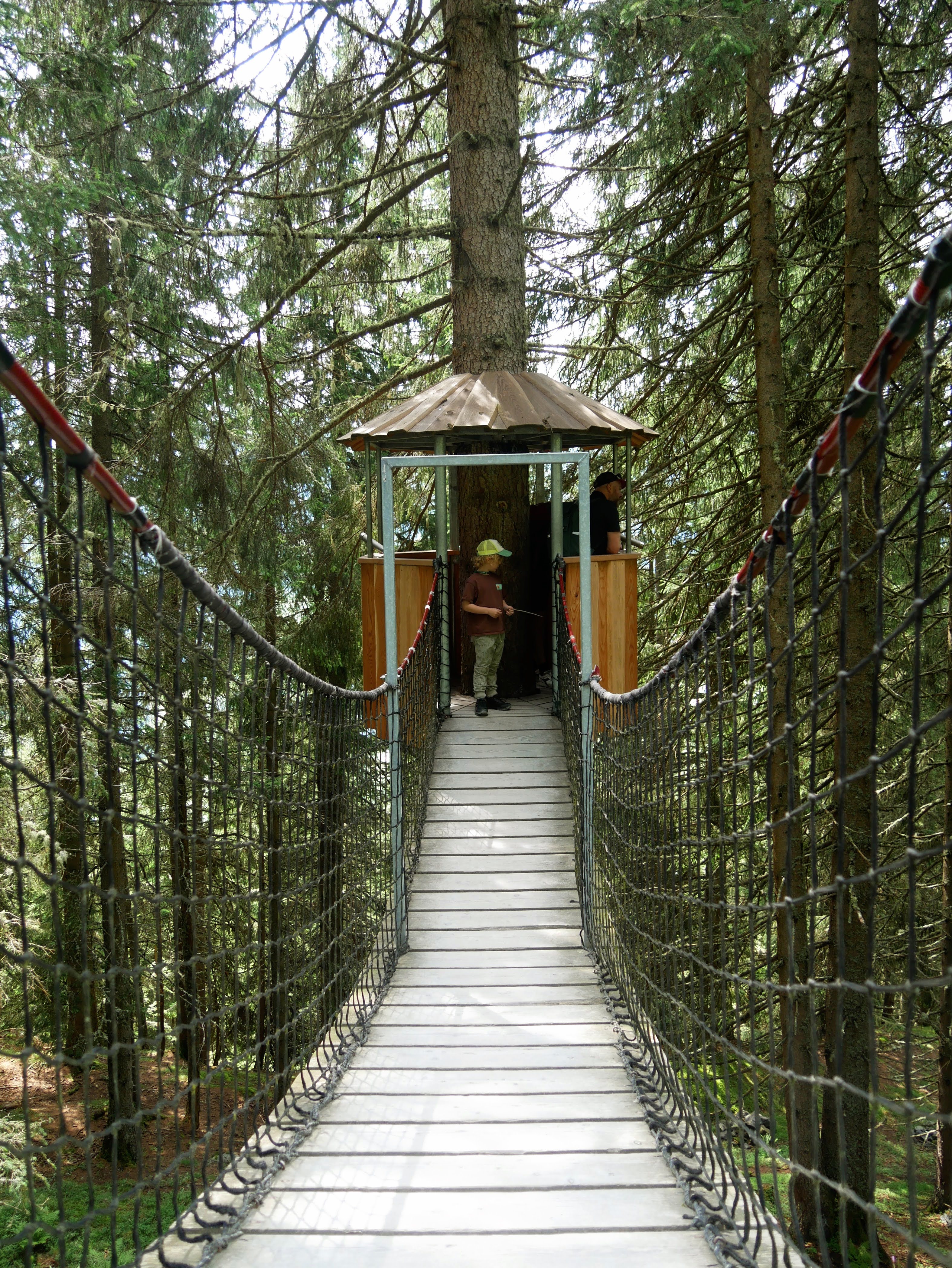 Loopbrug tijdens puzzelroute in Saalbach Hinterglemm